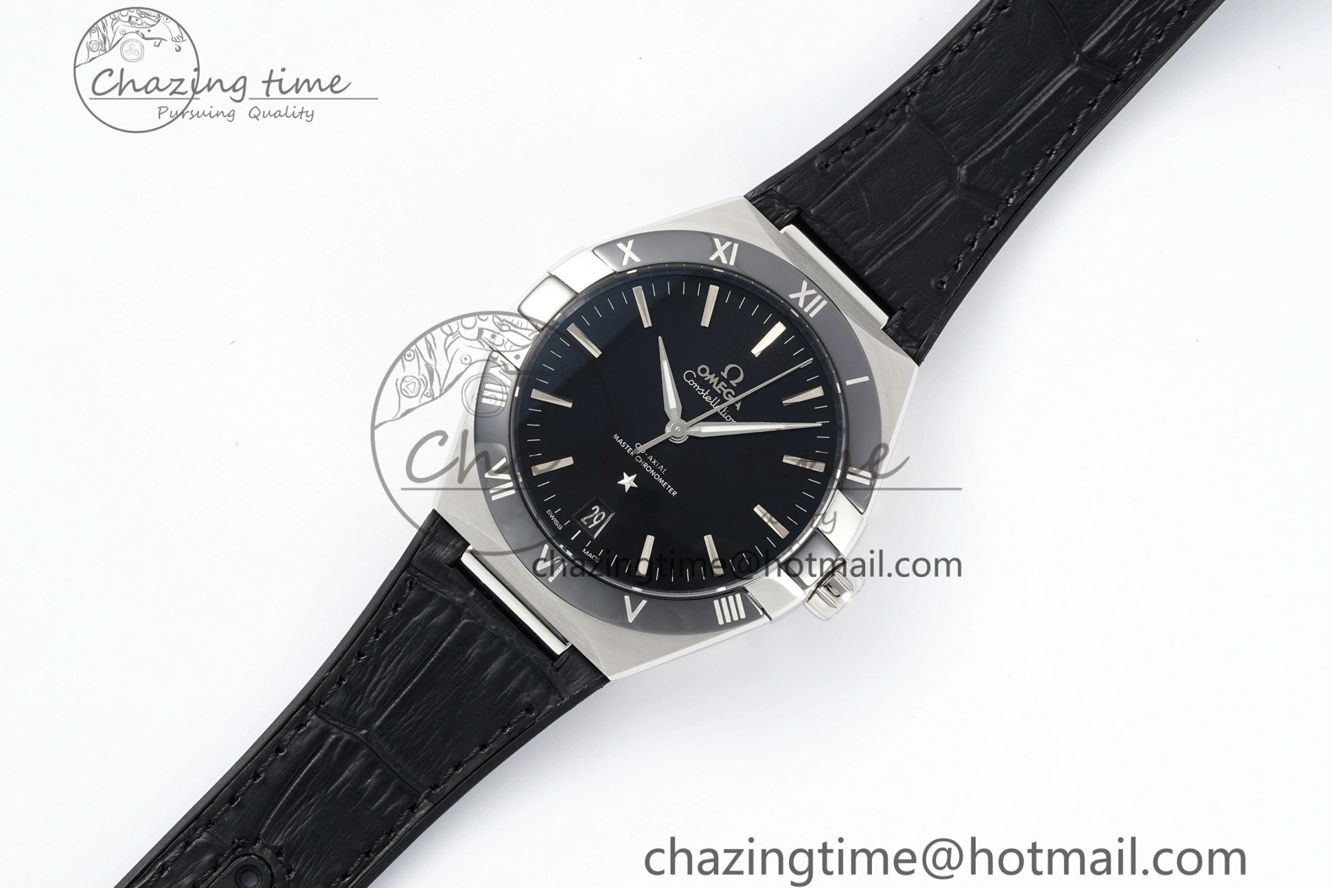 0303 Constellation Black Ceramic SS SBF 1:1 Best Edition Black Dial on Black Gummy Strap A8900 Super Clone TimelessDesign 7798